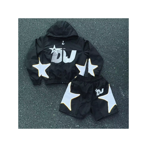 Ensemble coupe-vent deux pièces pour homme de haute qualité, veste en nylon avec fermeture éclair, ensembles de survêtement pour homme - Product Image 5