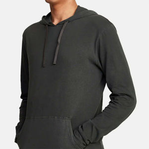 Automne Heavy Zip Hoodie Personnalisé OEM Designer Plus 6XL Couleur Unie Broderie Lâche À Capuche 100% Coton Plaine Teint Techniques - Product Image 5