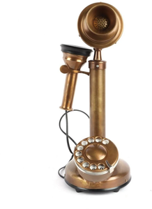 Exhibición de teléfono de latón antiguo, estilo de vela Vintage, decoración náutica para el hogar, artesanía de Calvin de Metal pulido - Product Image 2
