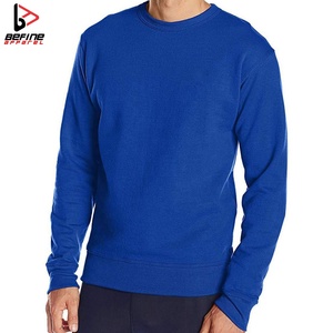 Custom Logo 2024 Regular Fit Men's Casual Pullover Sweatshirt Puff Printed <b>Thick</b> <b>Fleece</b> Top Long Sleeve Solid 100% Cotton Spring - Product Image 6