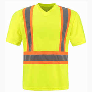 Venta al por mayor de manga larga OEM ropa de trabajo de secado rápido Hi Vis seguridad Polo camiseta reflectante trabajo construcción camisas reflectantes - Product Image 3