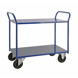 Blue KM4168-Blue Industrial <b>Trolley</b> with Four-<b>Wheel</b> <b>Wheel</b> - Product Image 1