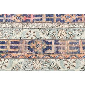 Alfombra Turca Vintage Pequeña de 2.5x4 pies, Alfombra Azul Sólida de Lana - Product Image 5