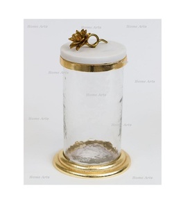 Caja de dulces de vidrio de la mejor calidad con tapa de mármol, forma redonda, tamaño personalizado, al precio más bajo. - Product Image 4