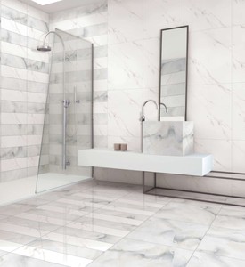 Carreaux vitrifiés en porcelaine polie émaillée de 600x600mm avec surface brillante pour salle de bain - Product Image 2