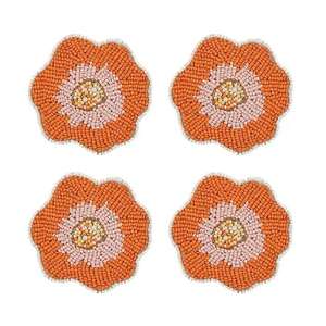 <b>Set</b> of 4 Handmade <b>Embroidery</b> Coasters with Beads Gift Ready by MD Handicrafts - Product Image 2