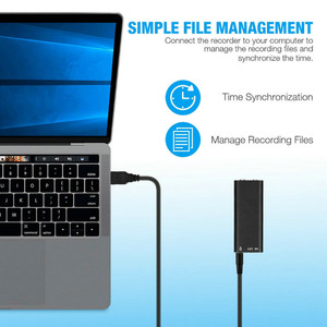 8GB chuyên nghiệp ghi âm giọng nói kỹ thuật số âm thanh mini Dictaphone + MP3 Máy nghe nhạc + USB Flash Drive ghi âm giọng nói - Product Image 4