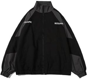 เสื้อแจ็คเก็ตวินด์เบรกเกอร์แบบมีฮู้ดสำหรับผู้ชาย ไซส์ใหญ่  สำหรับกิจกรรมกลางแจ้ง กันลม สไตล์ลำลอง ปิดด้วยซิป  สไตล์ไฮสตรีท - Product Image 2