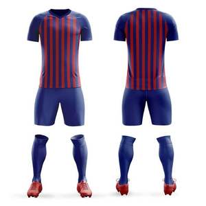 Top Vente Unisexe Slim Fit Football Jersey Chemises Ensemble Complet Personnalisable Uniforme De Football Bas Prix Polyester Survêtement Maille - Product Image 5