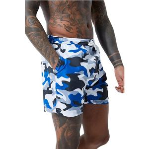 Shorts de bain pour hommes, coupe régulière, taille élastique, imprimé camouflage par sublimation, deux poches latérales, collection été 2026, vente en gros - Product Image 4