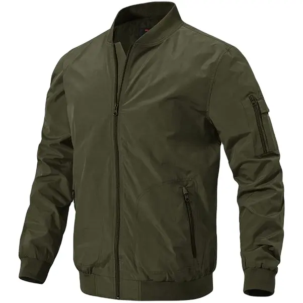 Chaqueta de bombardero para hombre, ropa de invierno, chaqueta personalizada más vendida, ropa informal, transpirable, fácil de usar, aspecto clásico, acabado fino