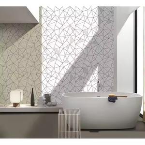 Diseño Simple 12x18 Azulejo de pared de cerámica para baño 8mm de espesor Digital 30x45cm Gris Blanco Brillante Azulejo de salpicaduras de mosaico esmaltado - Product Image 5