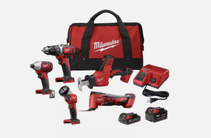 Kit combiné de 5 outils sans fil Milwaukee de haute qualité M18 2694-25, 2 batteries, chargeur - Product Image 1
