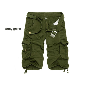 2025 nouveaux shorts Cargo pour hommes taille haute genou longueur Style décontracté en été-vente en gros toile Cargo Shorts 100% coton - Product Image 4