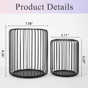 Portavelas de Metal Negro, Farol Moderno para Velas de Té, Centro de Mesa Hecho a Mano, Decoración del Hogar para Sala de Estar, Boda - Product Image 2