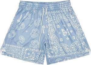 Pantalones Cortos Deportivos Casuales para Hombre, 100% Poliéster, Malla Transpirable, Diseño Sólido, Cintura Elástica Personalizada, Secado Rápido, Impresión Digital por Sublimación - Product Image 2