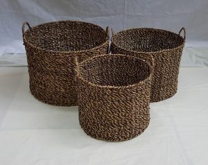 Cestas de algas marinas de alta calidad con marco de alambre y para almacenamiento y organización del hogar y decoración de bodas con des únicos - Product Image 4