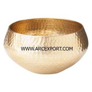 Bol de service élégant de forme ronde dorée bol en métal de qualité exclusive pour la vaisselle de cuisine bol de service au meilleur prix - Product Image 5