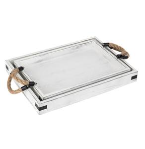 Bandeja Rectangular de Madera Hecha a Mano con Asas de Cuerda, Fabricante Ecológico de Madera de Pino, Tamaño Personalizado, Decoración de Comida - Product Image 6