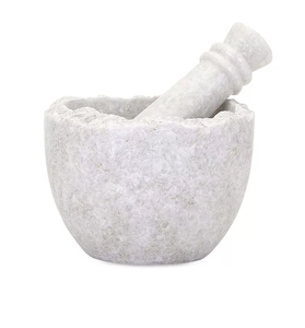 Mortier et pilon en granit 100% outils naturels d'herbes et d'épices grand mortier et pilon en marbre pour la couleur noire au meilleur emballage - Product Image 2