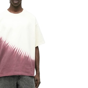 Camisetas Oversize de Hombre de Algodón 100% Pesado con Hombros Caídos, Teñido Anudado, Manga Corta, Transpirables, Ecológicas, de Alta Calidad - Product Image 4