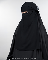 Niqab Hijab en Chiffon de Polyester Simple Couche de Haute Qualité, Respirant, Séchage Rapide, Léger, Idéal pour la Prière Musulmane