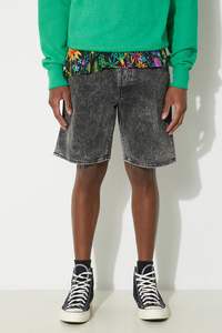 Pantalones cortos informales lavados con ácido de verano Vintage para hombre, cintura media, patrón sólido, cierre de cordón, tejido no tejido, teñido liso, caliente - Product Image 5