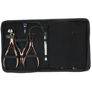 Kit Profesional de Herramientas para Extensiones de Cabello con Pinza de Presión para Cinta Adhesiva, Herramienta de Crimpado de Microperlas, Removedor, Herramienta de Crimpado Plano y Clips de Anillo - Product Image 5