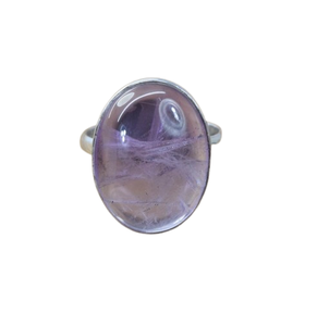 Anillo de Compromiso Hecho a Mano con Piedra Preciosa de Amatista de Corte Ovalado en Plata de Ley 925, Anillo de Moda para Mujer/Unisex para Bodas y Fiestas - Product Image 1