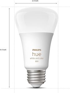 Bombilla Inteligente LED Philips H-ue A19, Color Blanco, Ambiente, 60 W, Interior, Homekit, Control Inalámbrico - Product Image 2