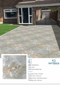 Skytouch Modern Classic 60x60 Azulejo de porcelana Marrón mate Diseño exterior elegante Fabricante líder de baldosas de cerámica - Product Image 5