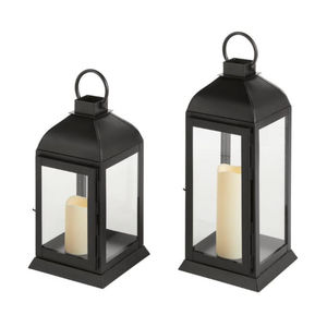 Grande lanterne décorative élégante de bougeoir en fer noir pour la décoration de Noël à la maison Lanterne suspendue en métal de haute qualité - Product Image 4