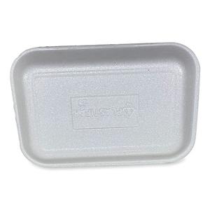GEN 2SWH Meat Trays 8.5 In. X 6 In. X 0.7 In. #2S White <b>Packaging</b> <b>Materials</b> 500/Carton - Product Image 2