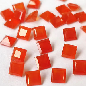 Cornaline orange naturelle coupe carrée 7mm à facettes-cornaline orange en vrac cornaline orange naturelle de qualité supérieure - Product Image 1