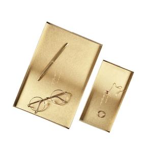 Bandejas personalizables de lujo modernas de latón de metal dorado para servir bandejas de almacenamiento para el hogar/hotel/restaurante uso tamaños personalizados en La India - Product Image 4