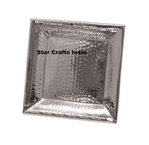 Factory Outlet Tres piezas Eid Golden Fruit Juegos de bandejas decorativas Bandeja rectangular de acero inoxidable europeo para servir - Product Image 1