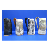 Mug en corne de buffle véritable Viking, prix raisonnable, chope, usage domestique, fêtes, vente en gros, mug en corne exporté