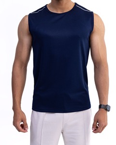 New Design Comfortable New Style Men's Fitness Tank Top Solid Color Workout Tank Top Quick-dry Summer Wear Men Tank Top - Product Image 1