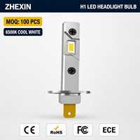 Ampoule de phare LED pour voiture H1 6500K Blanc brillant CSP Canbus 12V Adaptation universelle Lampe de phare