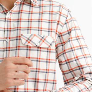 OEM/ODM Chemises en flanelle de marque boutonnée de haute qualité pour hommes 100% Chemises décontractées en coton pour hommes - Product Image 3