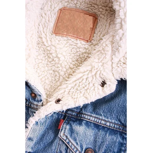 Veste en jean pour hommes de haute qualité en style décontracté 100% coton bleu foncé avec poches avant boutons broderie décoration - Product Image 5