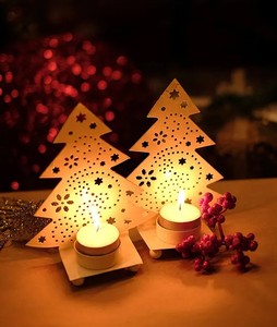 Wholesale Metal Antler Tealight Holder <b>Christmas</b> <b>Tree</b> Shape Design for Indoor Decor Best Price from India for Wedding - Product Image 2