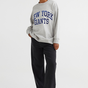 Sudadera para Mujer, Bordada, Estampada, de Poliéster y Algodón, Personalizada, Lisa, Cuello Redondo - Product Image 1