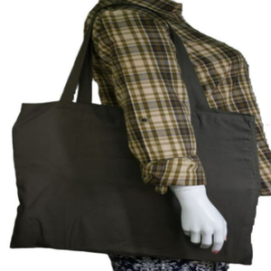 Sac fourre-tout en toile de coton avec fermeture éclair, grande capacité, style tendance, réutilisable pour femmes, shopping, voyage - Product Image 2