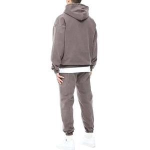 Survêtement d'hiver surdimensionné 100% coton pour hommes, jogging uni à manches longues de la plus haute qualité avec motif solide - Product Image 5