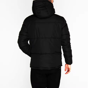 Nueva Chaqueta Abrigada Ligera al por Mayor, Chaqueta de Invierno Negra Personalizada, Chaqueta Acolchada con Relleno de Plumón, Chaqueta de Algodón para Hombre - Product Image 2