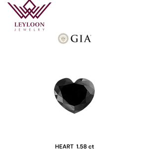 Cuore 1.58ct fantasia nero VVS2 per il diamante naturale certificato taglio brillante rotondo per la creazione di gioielli - Product Image 1
