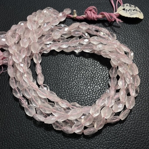 Perles en forme de pépite à facettes en quartz rose perles inégales de pierres précieuses roses naturelles pour la fabrication de bijoux - Product Image 3