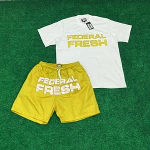 กางเกงขาสั้นผ้าไนลอนของผู้ชายแบบแห้งเร็วชุดวอร์มขาสั้นผ้าไนลอนพิมพ์ลายหน้าจอ100% โลโก้น้ำหนักเบาระบายอากาศได้ดีชุดวอร์มสั้น - Product Image 4