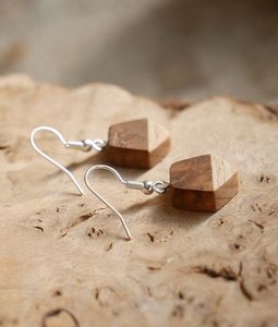 New Trendy Best Selling Luxurious <b>Earrings</b> Designer Wood <b>Ear</b> <b>Cuff</b> Studs Geometric Wooden Laser Cut <b>Earrings</b> Wooden Wholesale - Product Image 5